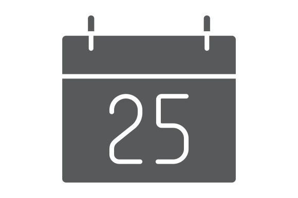 Download Christmas Calendar Glyph Icon - Premium Resources