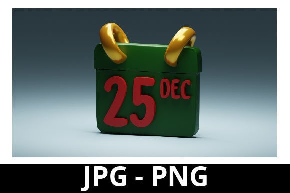 Download 3d Rendered 25th December Calendar - Premium Bundle