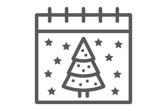 Download Christmas Calendar Line Icon - Premium Bundle